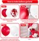 Red White Balloons Garland Kit 134 Pack Different Sizes 18/12/10/5 inch Matte Red Matte White Latex Balloons